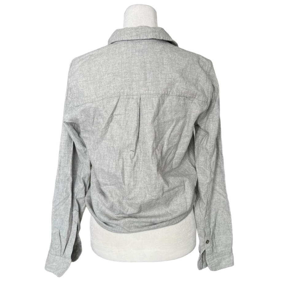 MADEWELL Flannel Front Tie Blouse - Picture 4 of 6